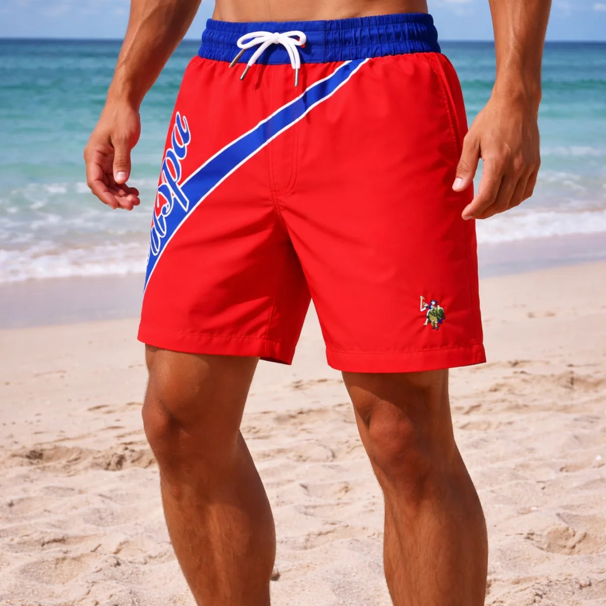 U.S. POLO ASSN. Swim Shorts Men 50245365-VR213-RED