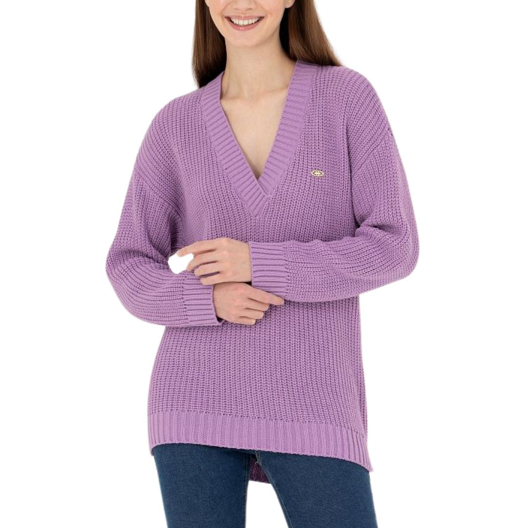 U.S. POLO ASSN. V Neck Sweater Women 50277292 -VR034 - Lilac / S