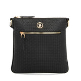 U.S. POLO ASSN. Zip Top Medallion Crossbody Women - BLK Black Bags