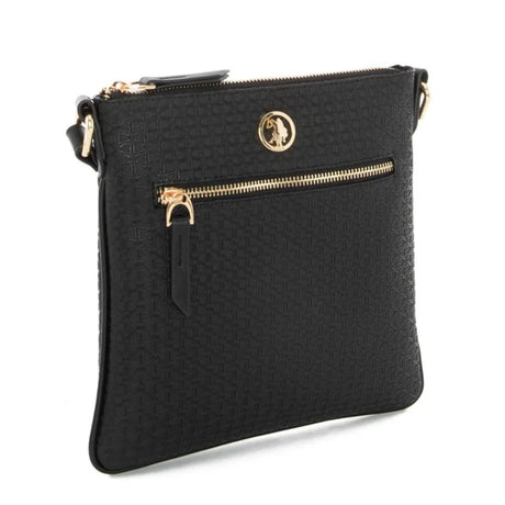 U.S. POLO ASSN. Zip Top Medallion Crossbody Women - BLK Black Bags