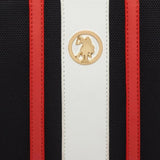 U.S. POLO ASSN. Zip Top Medallion Stripes Crossbody Women - NVY Dark Navy Bags