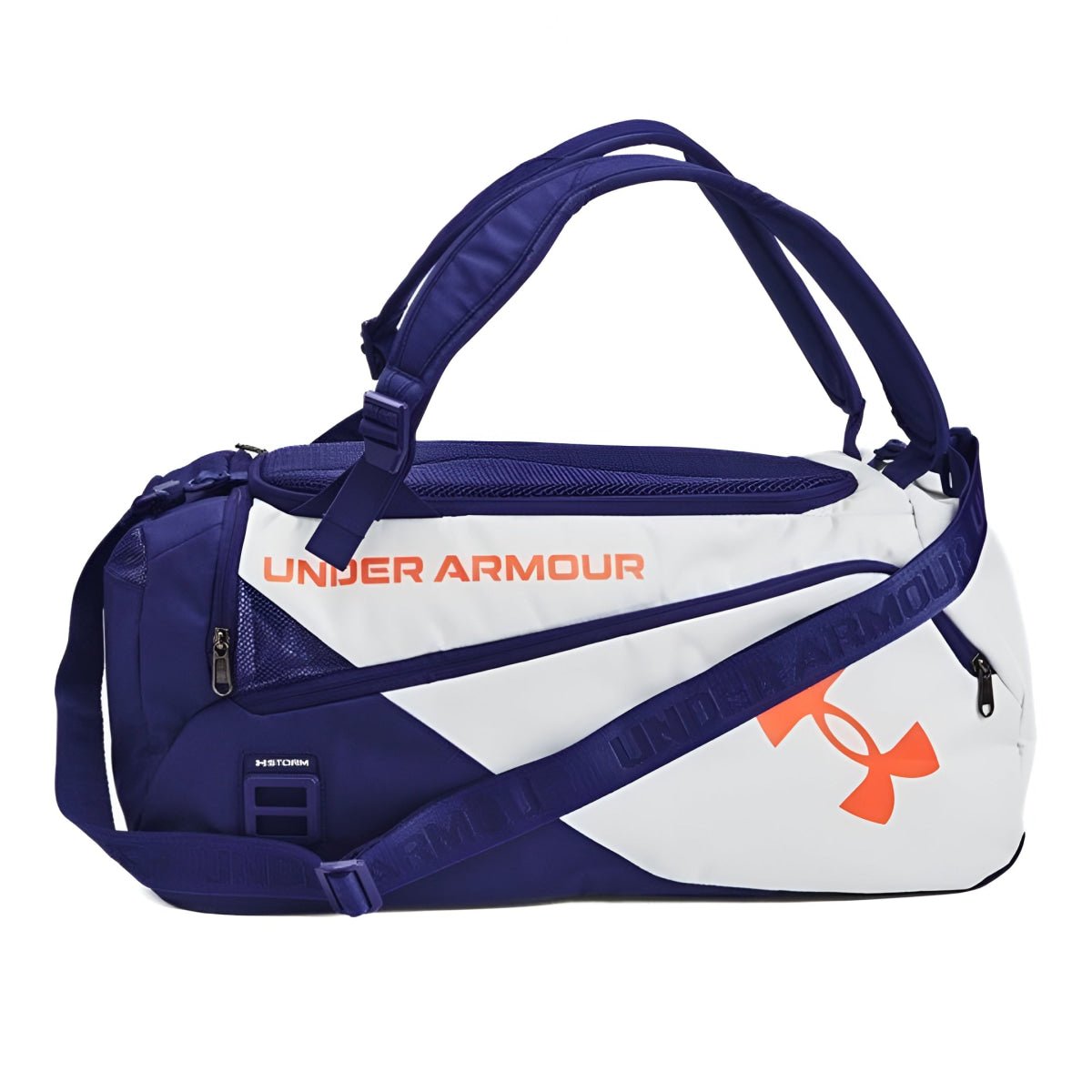 Under Armour UA Contain Duo Small Duffle Backpack 1361225-006 - White/ Purple