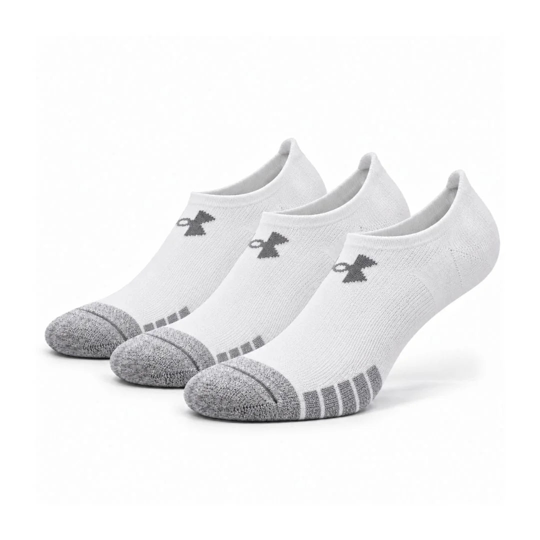 Under Armour UA HeatGear Ultra Low Tab Socks – 3-Pack - White / M / 3 Pairs