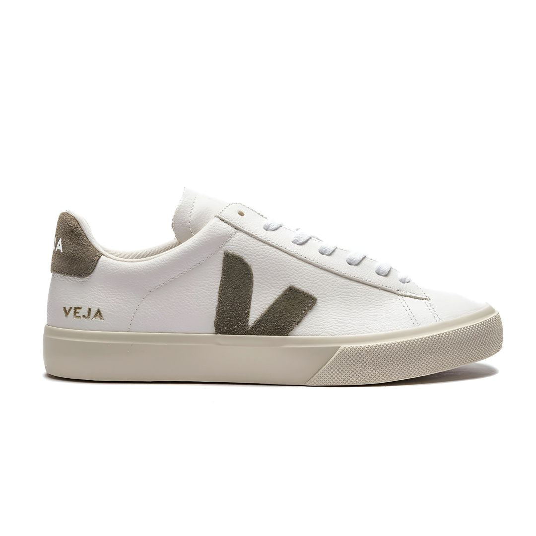 Veja Campo Leather Trainer - WHTKKI - White-Kaki / 39