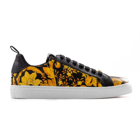 VERSACE Court 88 Sneakers - YELWHT - Black/Gold / 36