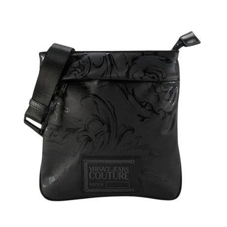 VERSACE JEANS COUTURE BAROCCO PRINT MESSENGER BAG - BLK - Black