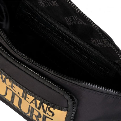 VERSACE JEANS COUTURE Logo Belt Bag E75YA4B98-BLKGLD - Black/ Gold