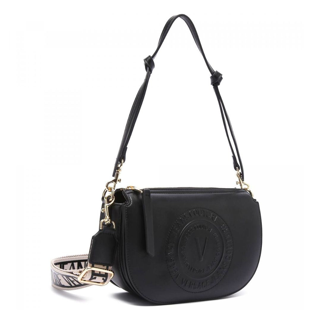 VERSACE JEANS COUTURE Medallion Embossed Shoulder Bag 74VA4BV1-BLK - Black