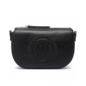 VERSACE JEANS COUTURE Medallion Embossed Shoulder Bag 74VA4BV1-BLK - Black