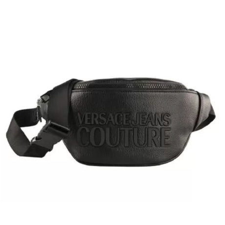 VERSACE JEANS COUTURE RANGE TACTILE LOGO BELT BAG - BLKBLK - Black