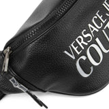 VERSACE JEANS COUTURE RANGE TACTILE LOGO BELT BAG - BLKSLV - Black