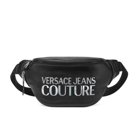 VERSACE JEANS COUTURE RANGE TACTILE LOGO BELT BAG - BLKSLV - Black