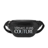 VERSACE JEANS COUTURE RANGE TACTILE LOGO BELT BAG - BLKSLV - Black