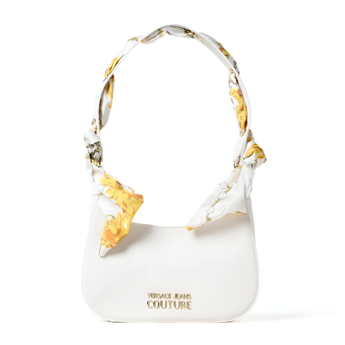 VERSACE JEANS COUTURE Thelma Scarf-Wrapped Shoulder Bag - WHT - White