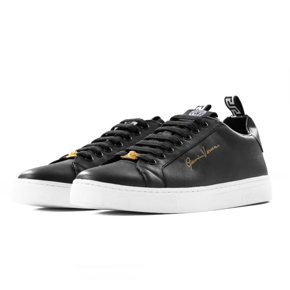 VERSACE Medusa Logo Sneakers - BLKWHT - Black / 42