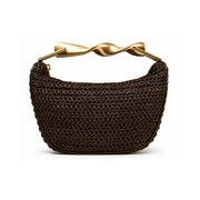 ZARA Bohemia Straw Beach Bag Crossbody Women - BRN - Brown