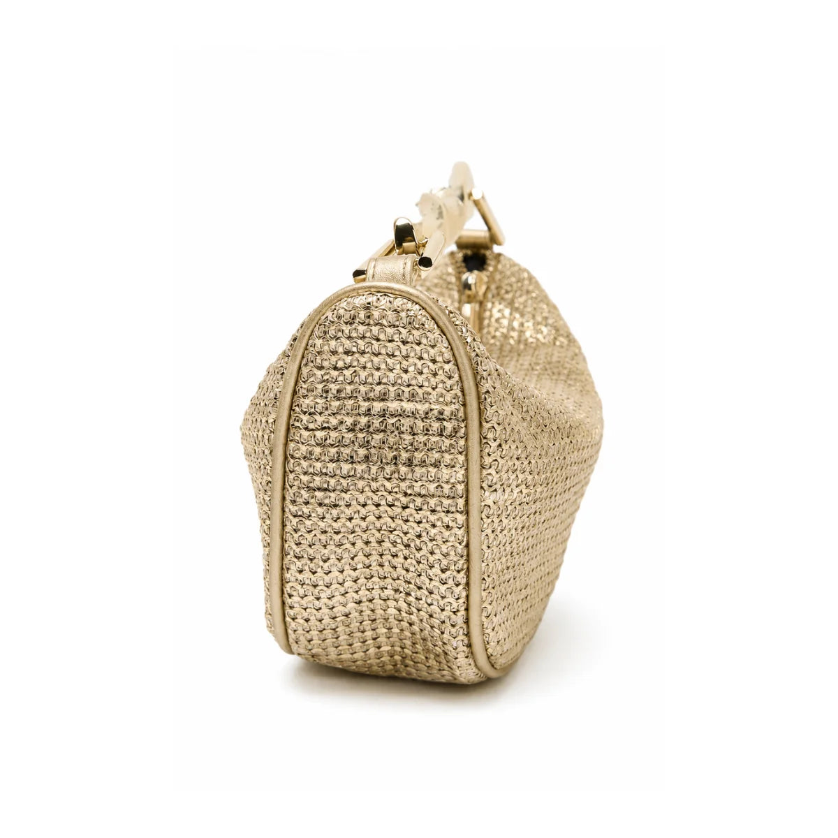 ZARA Bohemia Straw Beach Bag Crossbody Women - GLD - Gold