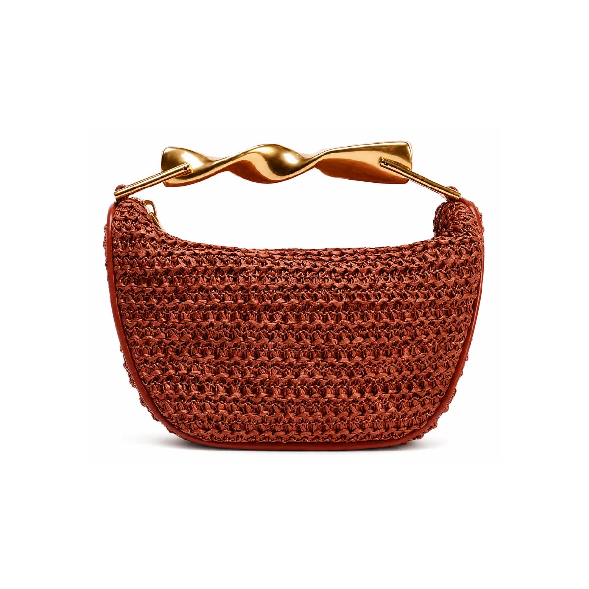 ZARA Bohemia Straw Beach Bag Crossbody Women - ORG - Orange
