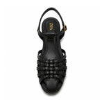 ZARA Braided Leather Sandals Women 1615-010- BLK