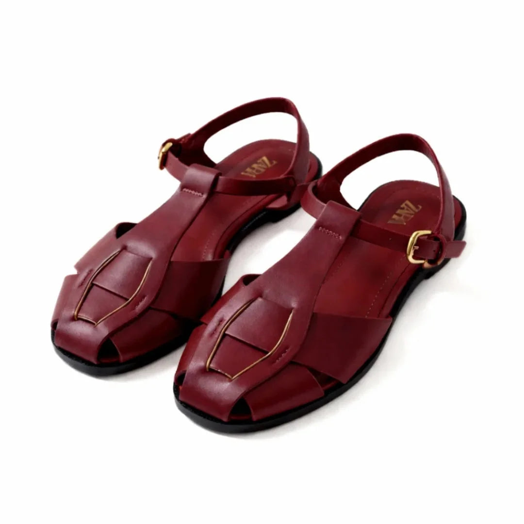 ZARA BUCKLED CAGE SANDALS Women 1229-8 - BUR