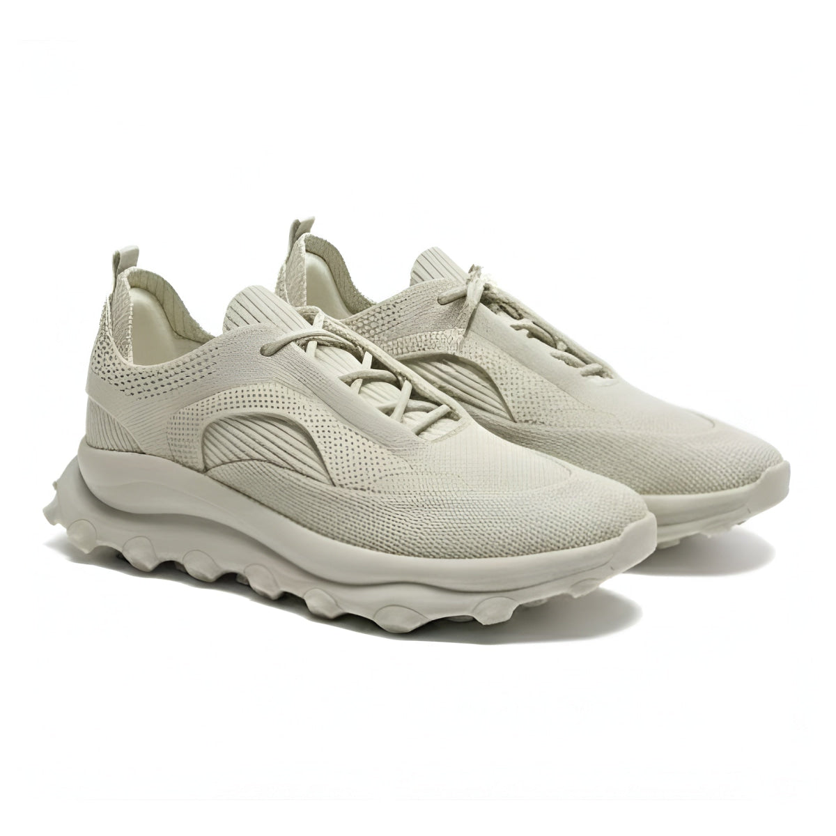 ZARA CHUNKY KNIT SNEAKERS Men - BEG - Beige / 40