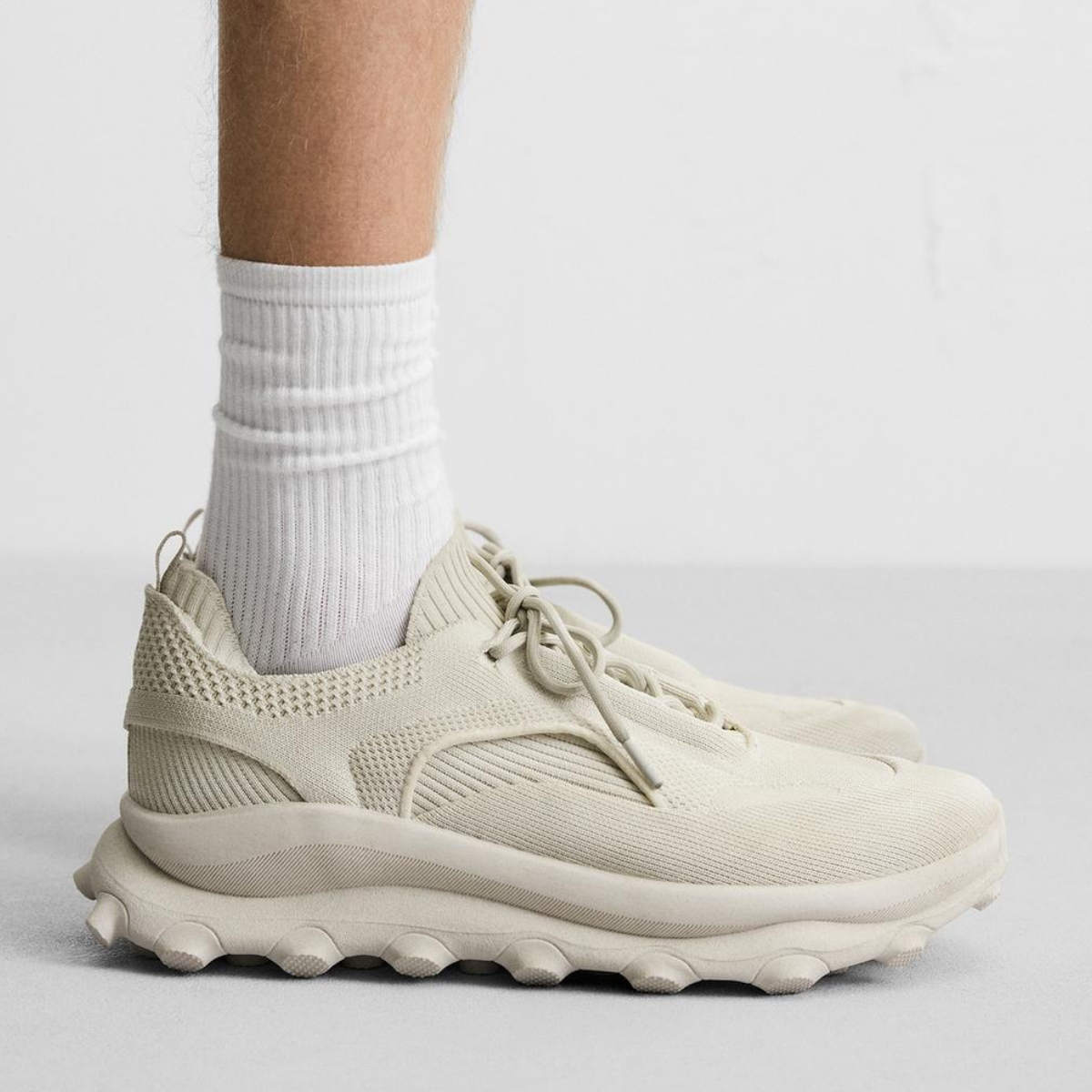 ZARA CHUNKY KNIT SNEAKERS Men - BEG