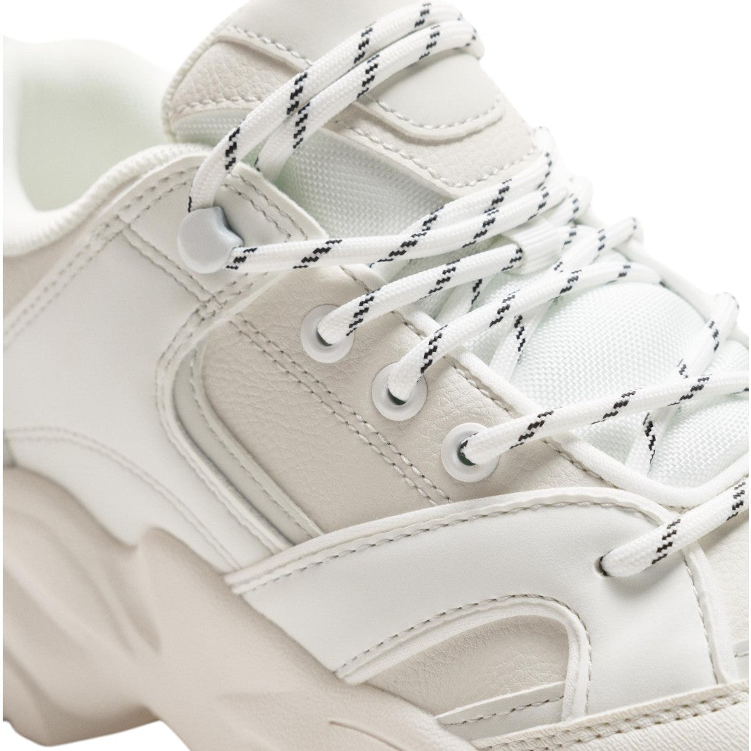 ZARA CHUNKY LACE UP SNEAKERS 2304-520-WHT