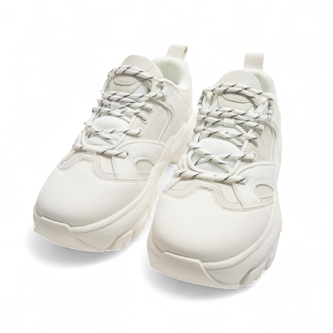 ZARA CHUNKY LACE UP SNEAKERS 2304-520-WHT