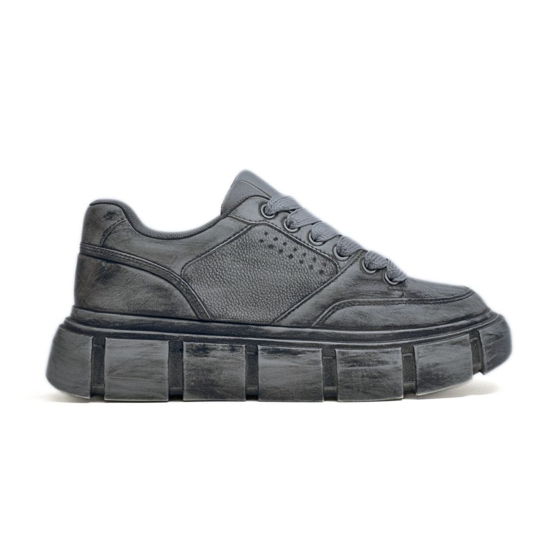 ZARA CHUNKY LACE UP SNEAKERS 2449-420-GRY - Gray / 40