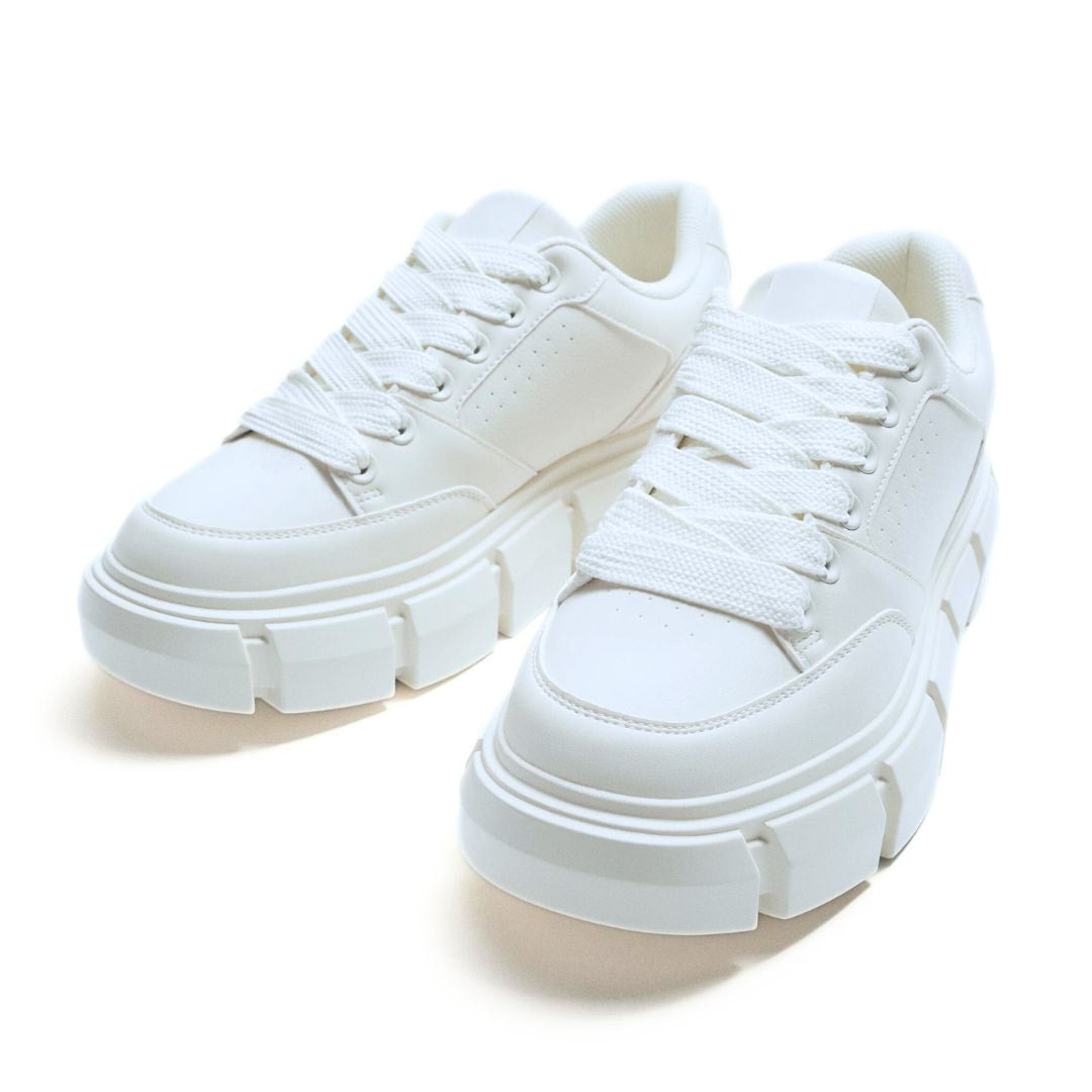 ZARA CHUNKY LACE UP SNEAKERS 2939-320-WHT