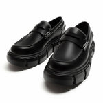 ZARA CHUNKY LOAFERS WITH TOPSTITCHING 2646-520-BLK