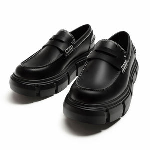 ZARA CHUNKY LOAFERS WITH TOPSTITCHING 2646-520-BLK
