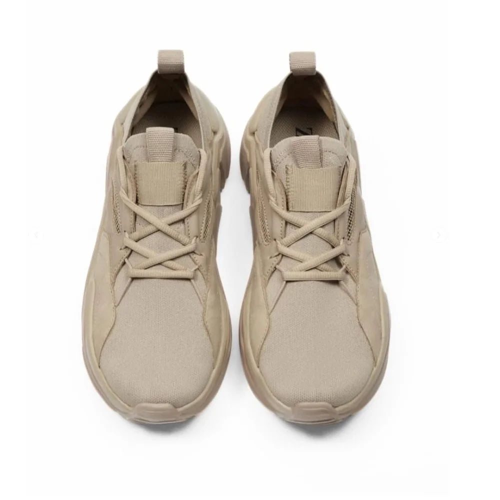 ZARA Chunky Runner Sneakers Men - BEG - Shoes