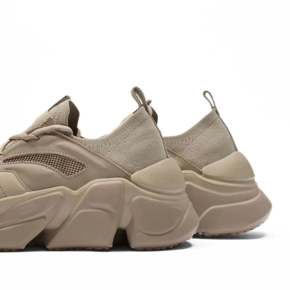 ZARA Chunky Runner Sneakers Men - BEG - Shoes