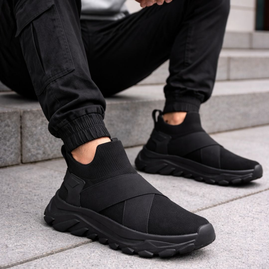 ZARA Chunky Sports Slip-On Sneakers - BLKBLK