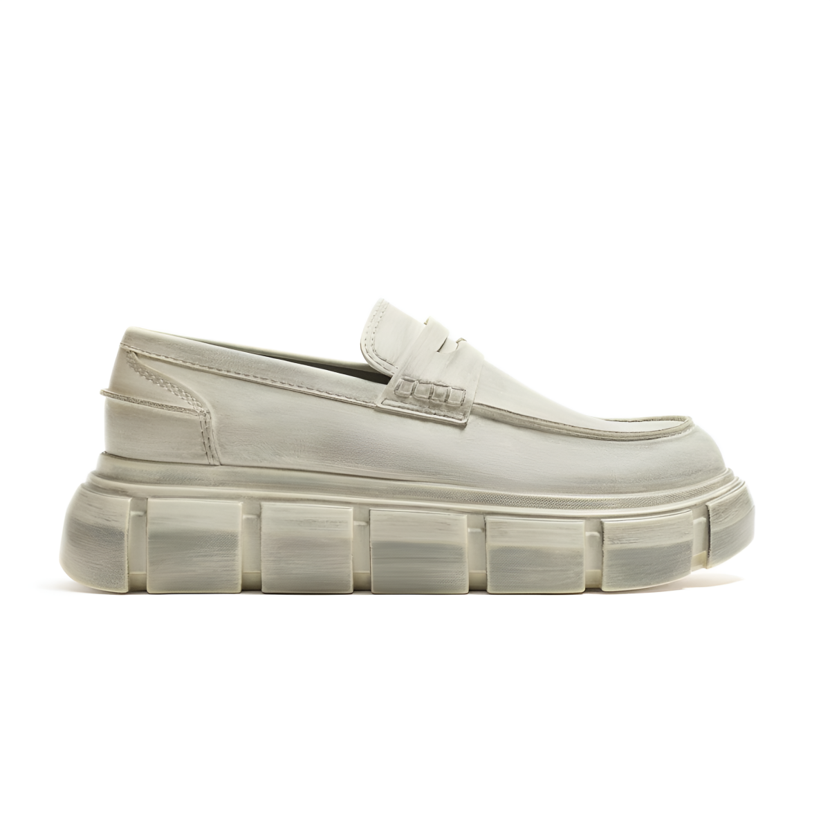 ZARA CHUNKY WORN LOAFERS 2647-520-GRY - Gray / 40
