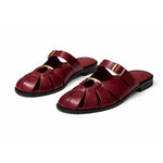 ZARA Classic Leather Sandal with Gold Detail Women 1514-210-MAR
