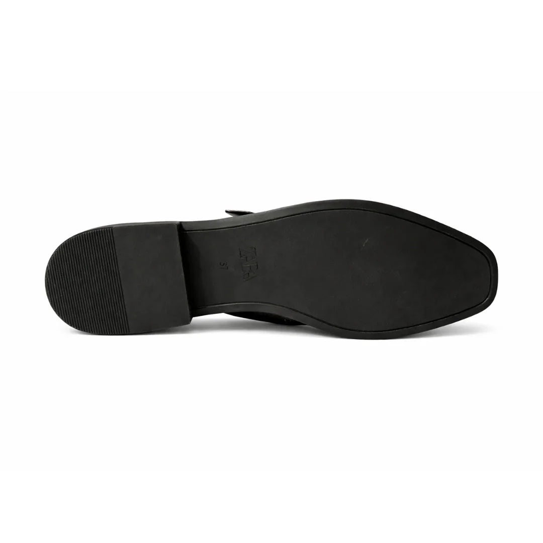 ZARA Classic Leather Sandal with Gold Detail Women 1514-210-MAR