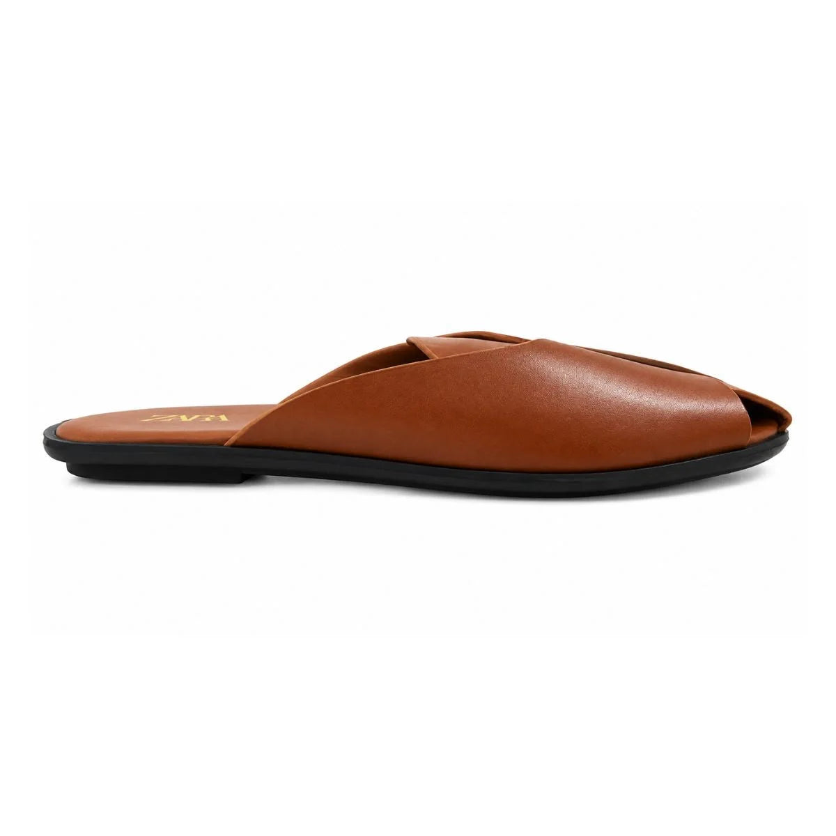 ZARA Crab Leather SANDALS Women 1608-310- TAN