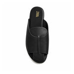 ZARA Crab Leather SANDALS Women 1608-312-BLK