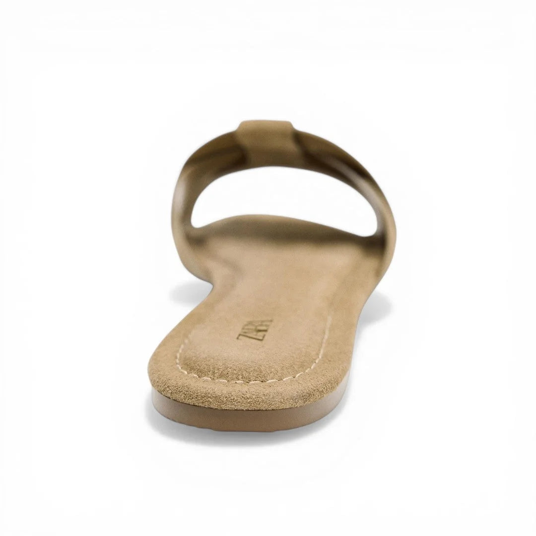 ZARA Criss-Cross Split Suede Flat Sandals Women 2641-510-SND