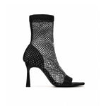 ZARA EMBELLISHED SOCK PEEP-TOE BOOTIE Women - BLK
