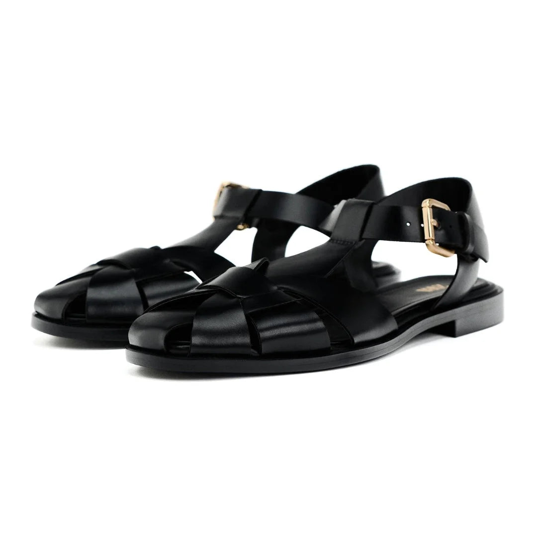 ZARA Flat Cage Sandals Women 2840-410-BLK