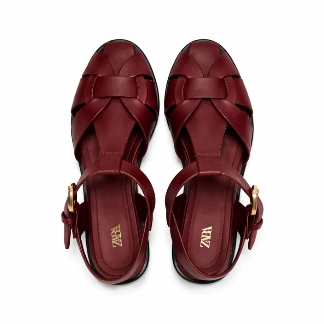 ZARA Flat Cage Sandals Women 2840-410-MAR