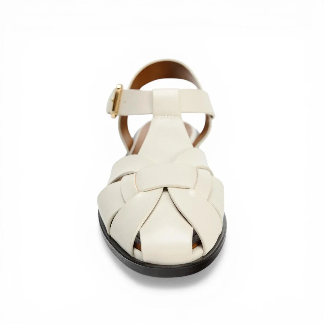 ZARA Flat Cage Sandals Women 2840-410-WHT