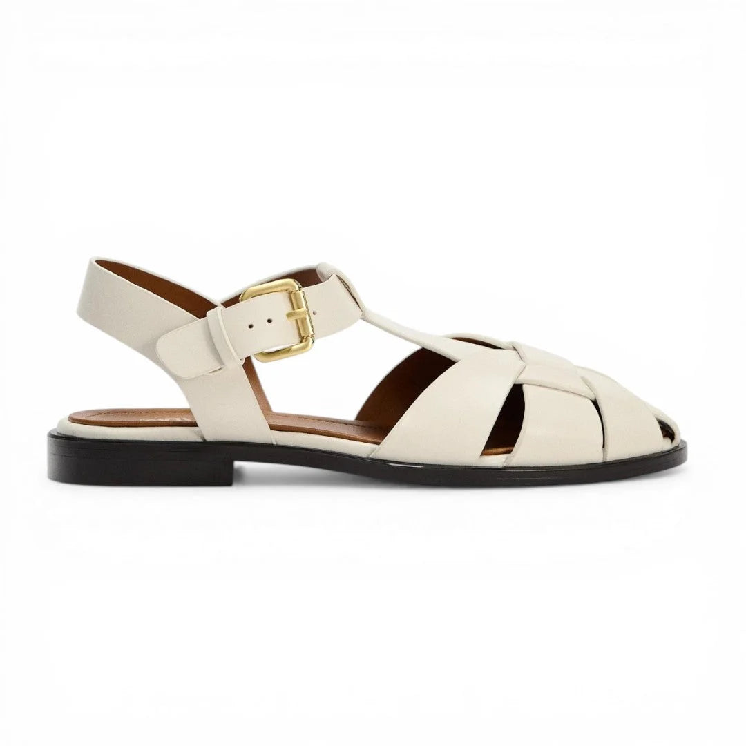 ZARA Flat Cage Sandals Women 2840-410-WHT - White / 37