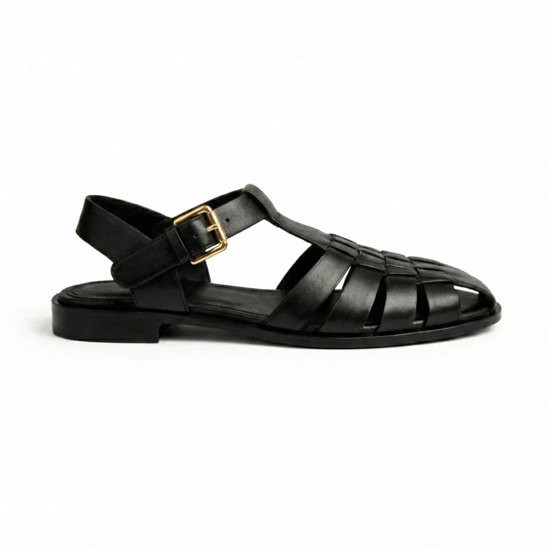 ZARA Flat Fisherman Sandals Women 2841-410-BLK - Black / 37