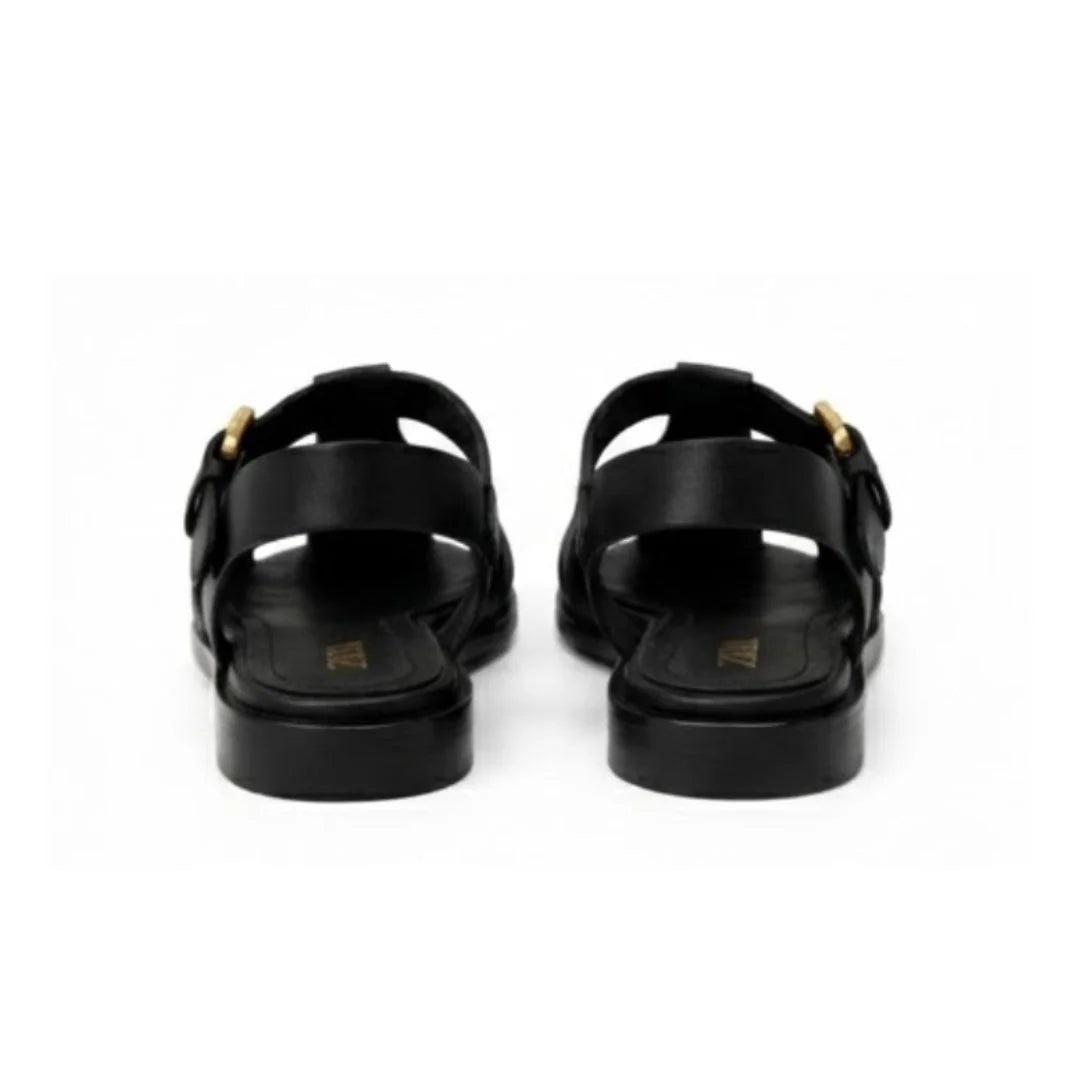 ZARA Flat Fisherman Sandals Women 2841-410-BLK