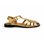 ZARA Flat Fisherman Sandals Women 2841-410-GLD - Gold / 37