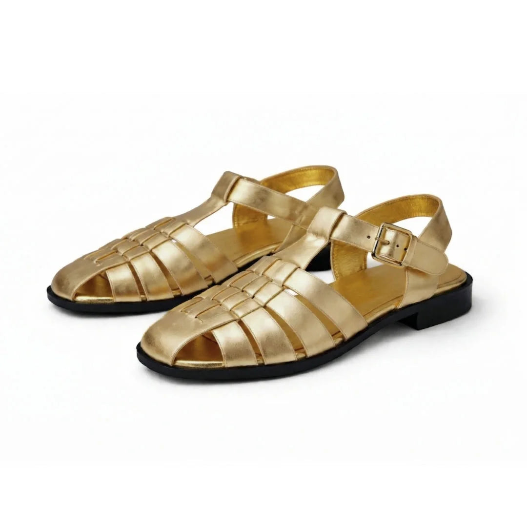 ZARA Flat Fisherman Sandals Women 2841-410-GLD